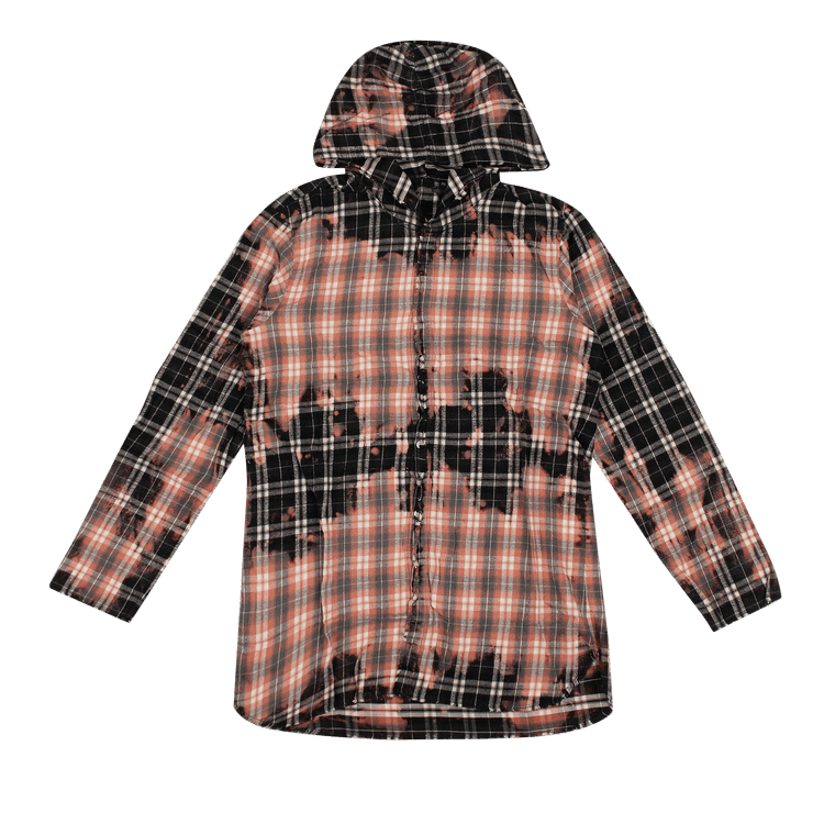 Vlone Flannel Hooded Shirt Black
