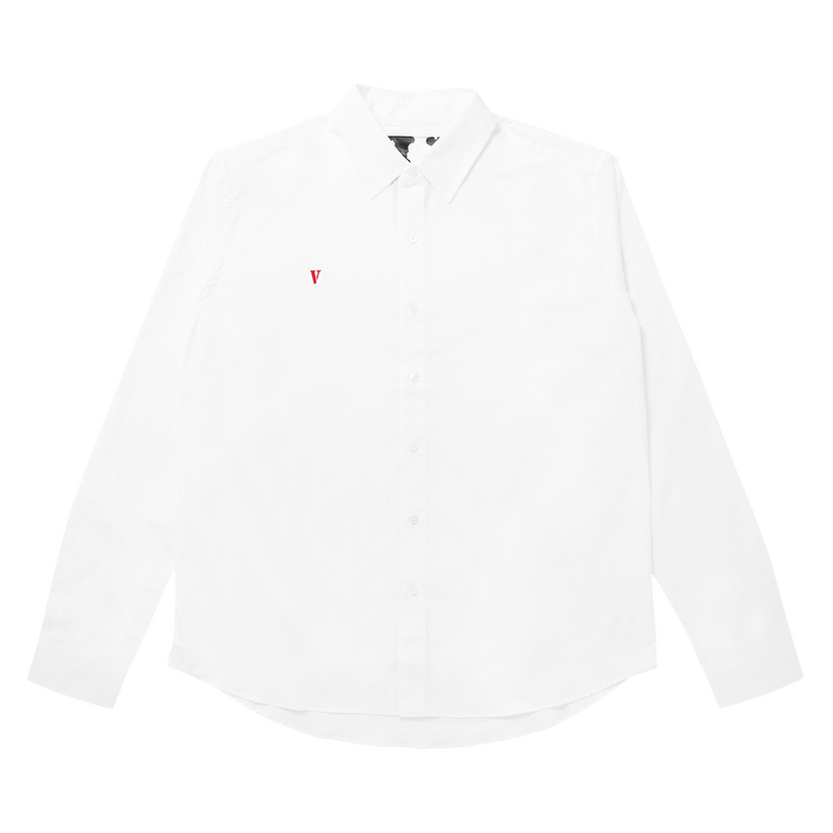 Vlone Long-Sleeve Button Up "White/Red"