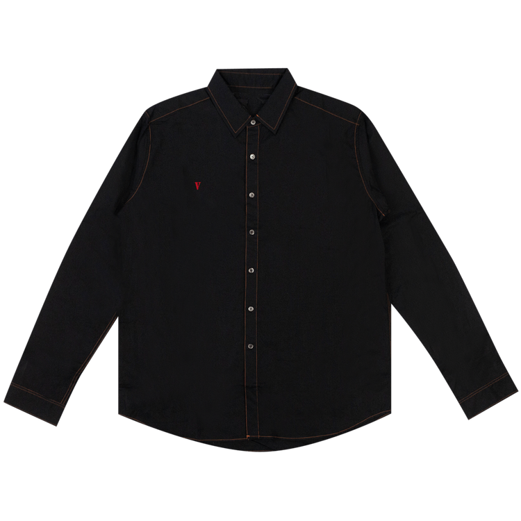 Vlone Long-Sleeve Shirt Button "Black"