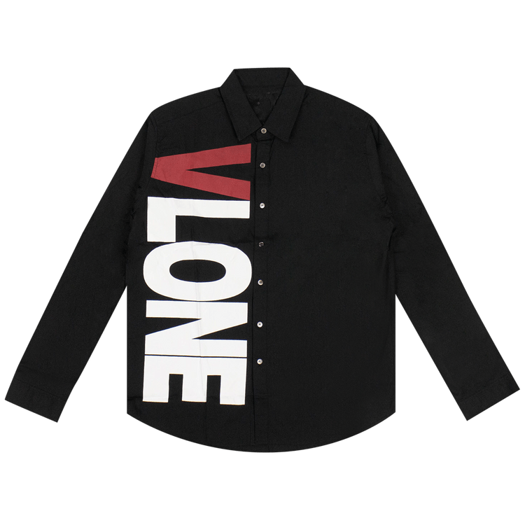 Vlone Long-Sleeve Button Up Shirt "Black"
