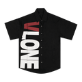 Vlone Short Sleeve Shirt Sideways Button Up "Black"