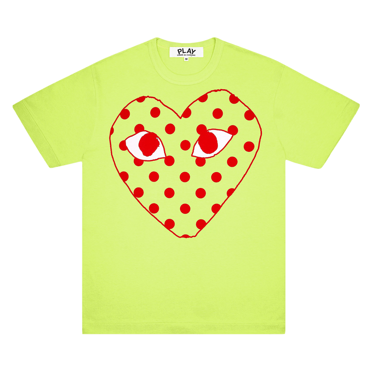 Comme des Garçons PLAY Pastelle Polka Dot Logo T-Shirt "Green"