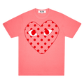 Comme des Garçons PLAY Pastelle Polka Dot Logo T-Shirt "Pink"