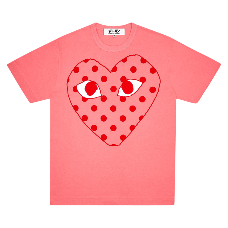 Comme des Garçons PLAY Pastelle Polka Dot Logo T-Shirt "Pink"