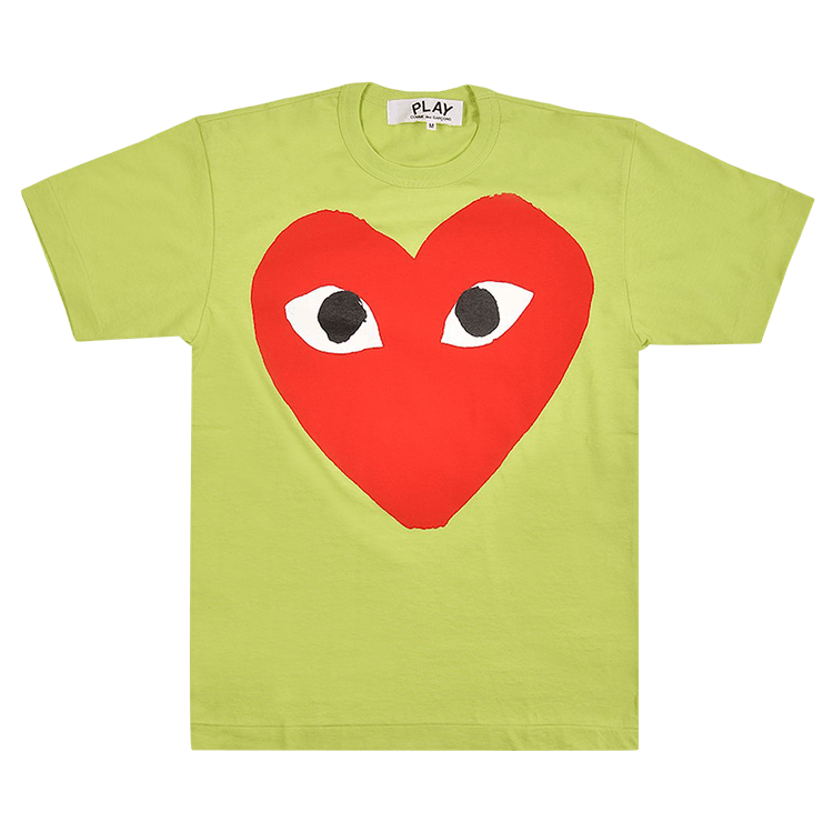 Comme des Garçons PLAY Pastelle Red Logo T-Shirt "Green"