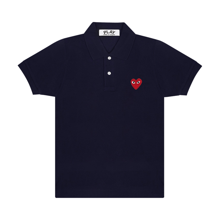 Comme des Garçons PLAY Emblem Polo Tee "Navy"