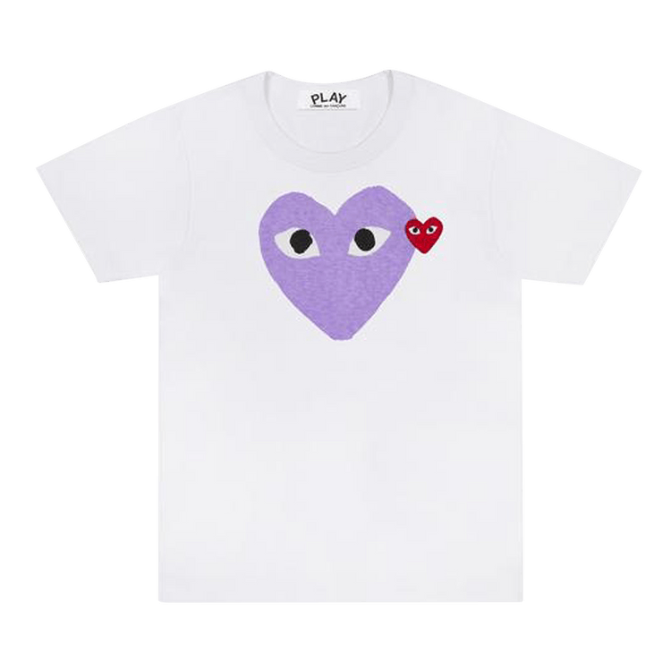 Comme des Garçons PLAY Colored Heart Tee "White"