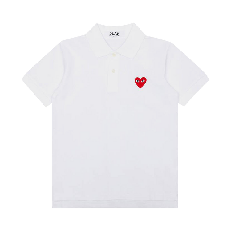 Comme des Garçons PLAY Red Heart Polo Shirt "White"