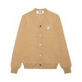 Comme des Garçons PLAY Woven V-Neck Cardigan "Tan"
