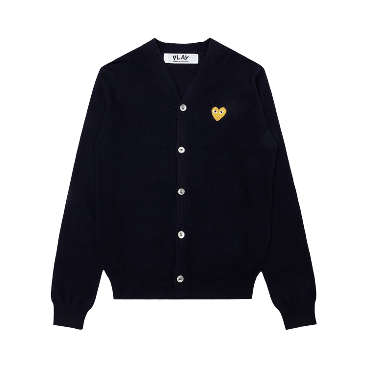 Comme des Garçons PLAY Gold Heart Cardigan "Navy"