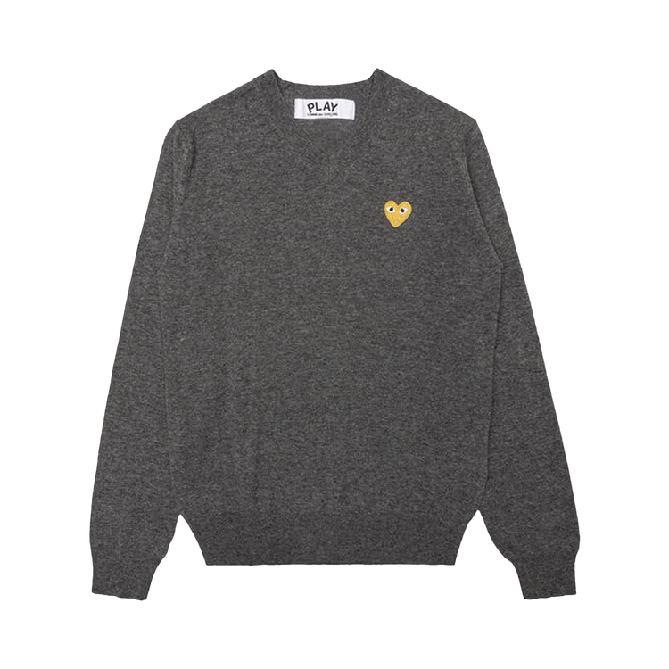 Comme des Garçons PLAY Gold Heart Sweater "Grey"