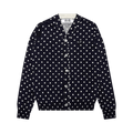 Comme des Garçons PLAY Polka Dot Cardigan Black Heart "Navy"