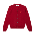 Comme des Garçons PLAY Knit Cardigan Red Heart "Red"