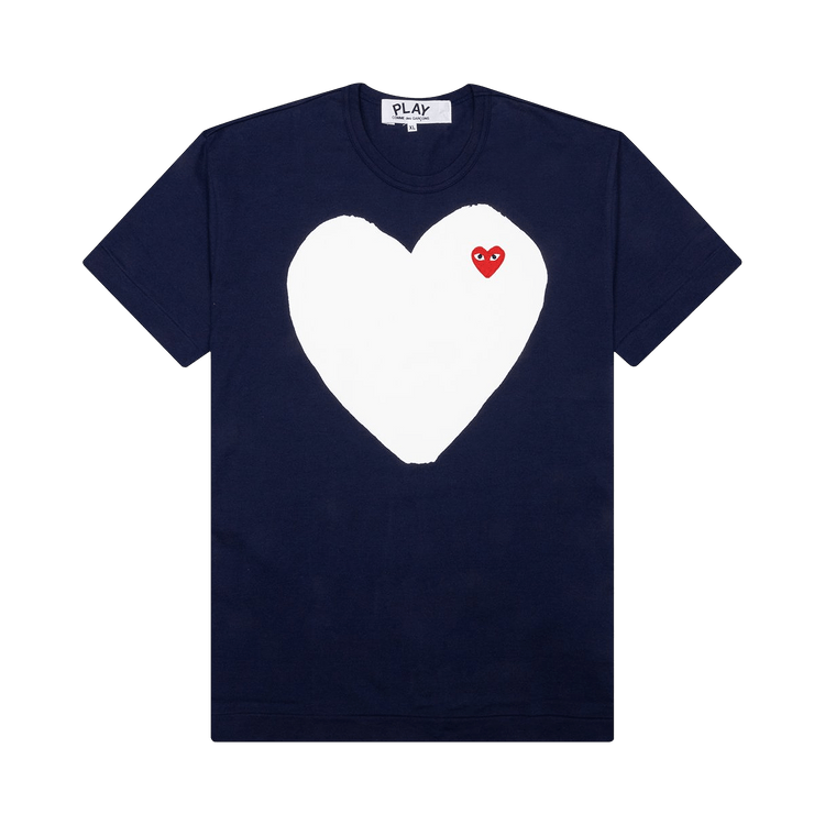 Comme des Garçons PLAY White Heart T-Shirt "Navy"