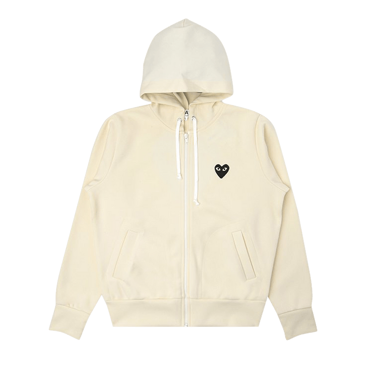 Comme des Garçons PLAY Big Black Heart Hooded Sweatshirt "Off-White"