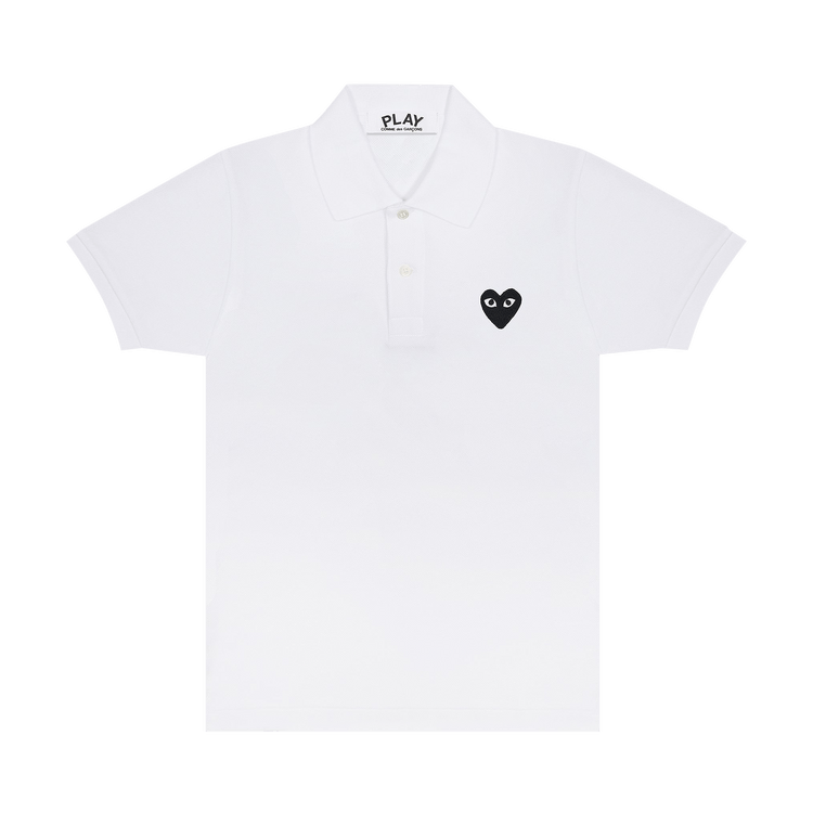 Comme des Garçons PLAY Black Emblem Polo Shirt "White"