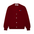 Comme des Garçons PLAY Double Heart Cardigan "Burgundy"