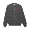 Comme des Garçons PLAY Knit Cardigan Red Heart "Grey"