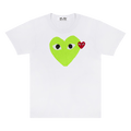 Comme des Garçons PLAY Red Emblem Heart T-Shirt "White/Green"