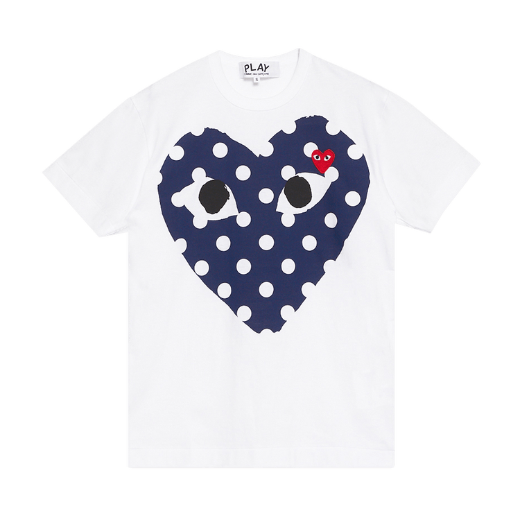 Comme des Garçons PLAY Polka Dot Full Heart T-Shirt "White"