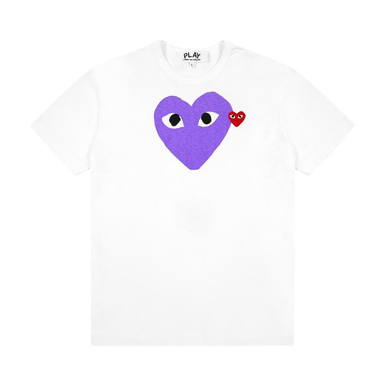 Comme des Garçons PLAY Red Emblem Heart T-Shirt "White/Purple"