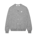 Comme des Garçons PLAY Woven V-Neck Cardigan "Grey"