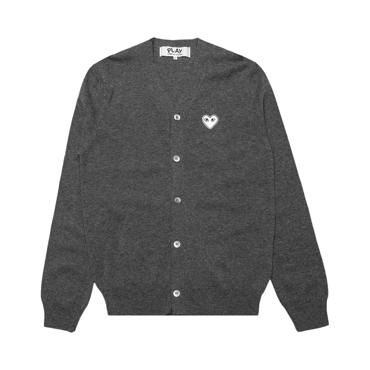 Comme des Garçons PLAY V-Neck Cardigan "Grey"