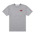 Comme des Garçons PLAY Double Heart T-Shirt "Grey"