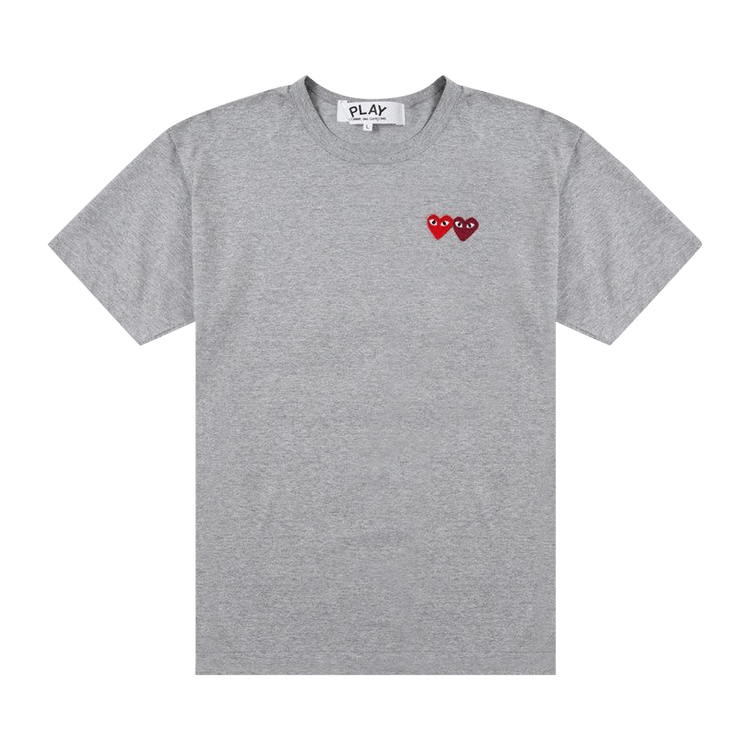 Comme des Garçons PLAY Double Heart T-Shirt "Grey"