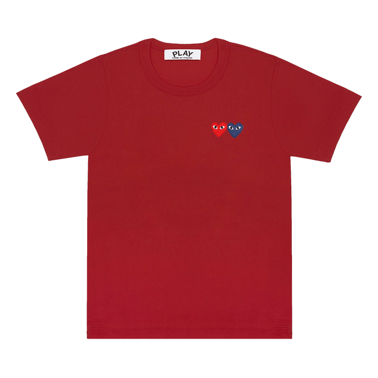 Comme des Garçons PLAY Double Hearts T-Shirt "Burgundy"
