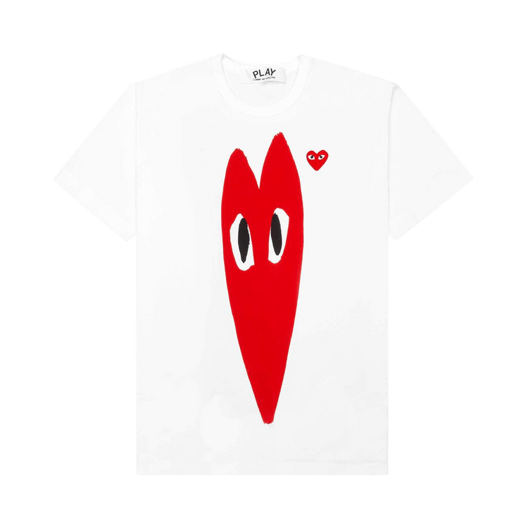 Comme des Garçons PLAY Red Emblem Long Heart T-Shirt "White"