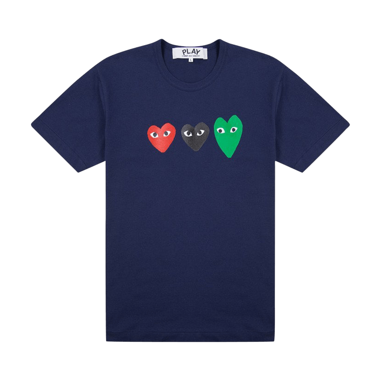 Comme des Garçons PLAY Multi Heart T-Shirt "Navy"