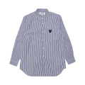 Comme des Garçons PLAY Black Emblem Stripe Button Down "Blue"