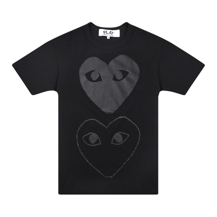 Comme des Garçons PLAY Double Hearts T-Shirt "Black/Black"