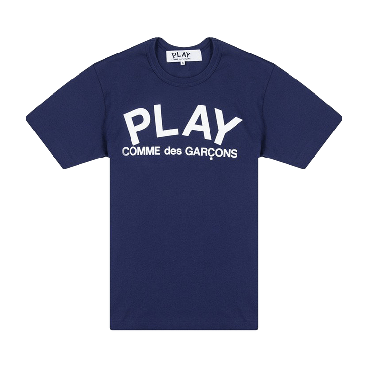 Comme des Garçons PLAY Text T-Shirt "Navy"