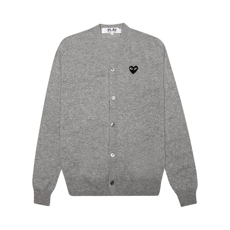 Comme des Garçons PLAY Heart Wool Cardigan "Gray"