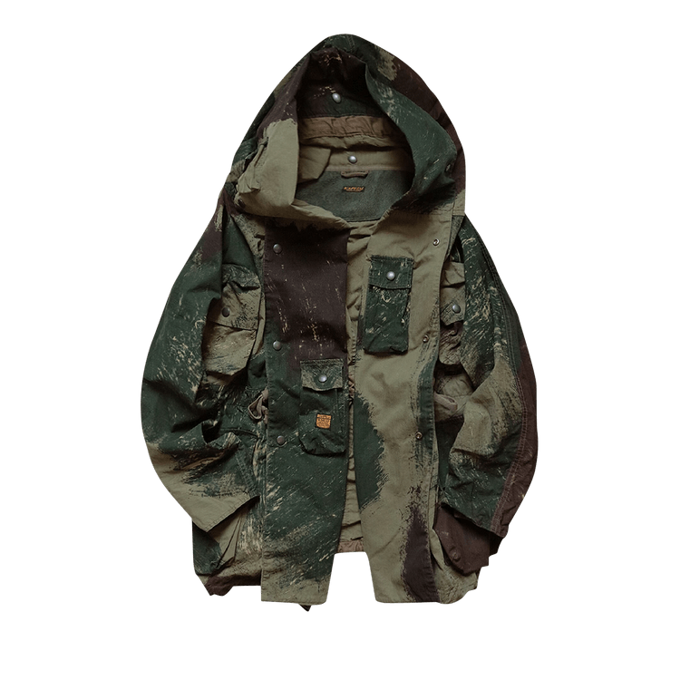 Kapital Ripstop Brush-Camo Alpine Ring Coat "Khaki"