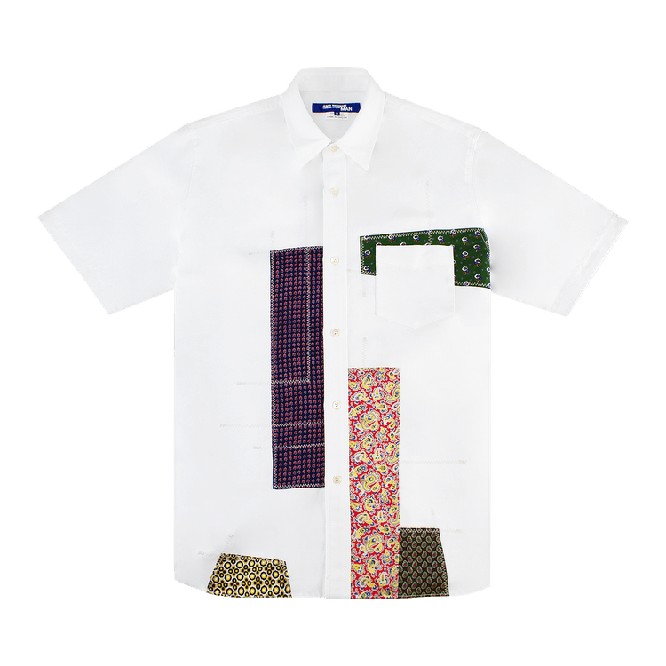 Junya Watanabe Short-Sleeve Patchwork Shirt "White"