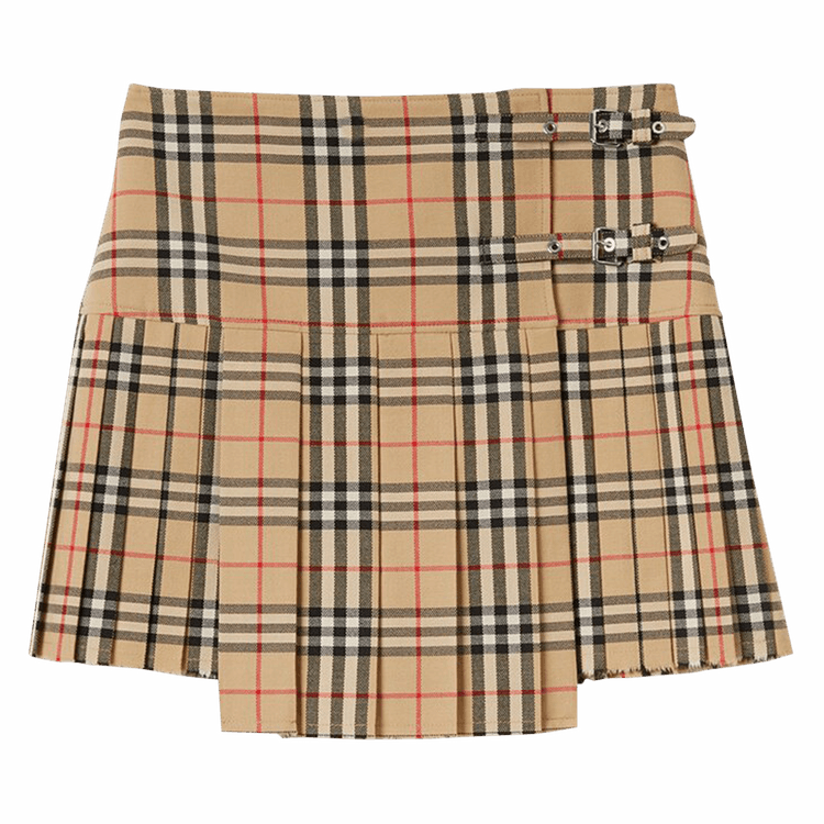 Burberry Classic Check Kilt Mini Skirt "Archive Beige IP Check"