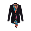 Versace Tailored Scarf Blazer Jacket "Black"