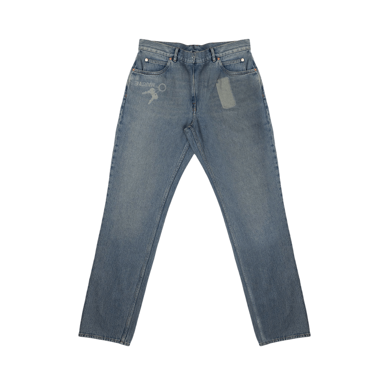 Martine Rose Straight Leg Jean "Dirty Blue"