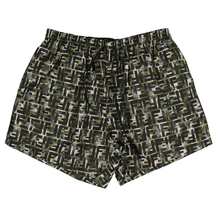Fendi FF Camo Swim Short "Black/Green Camo"