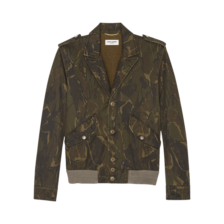 Saint Laurent Camo Print Jacket "Militaire"