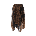 Sacai Leopard Chiffon Skirt "Beige"