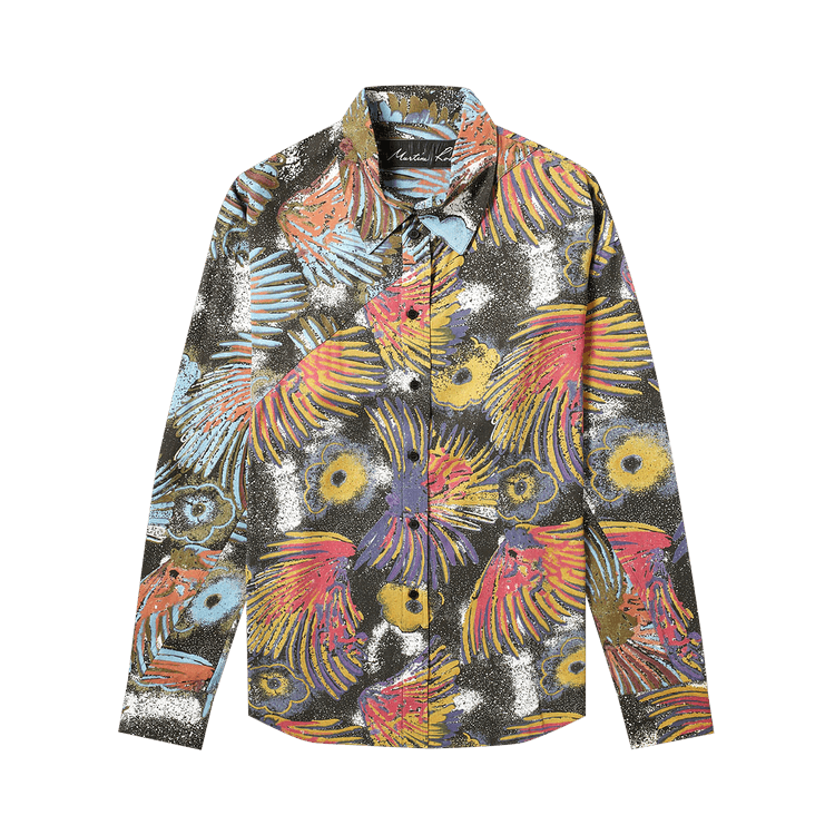 Martine Rose Printed Button Shirt "Yellow Floral"