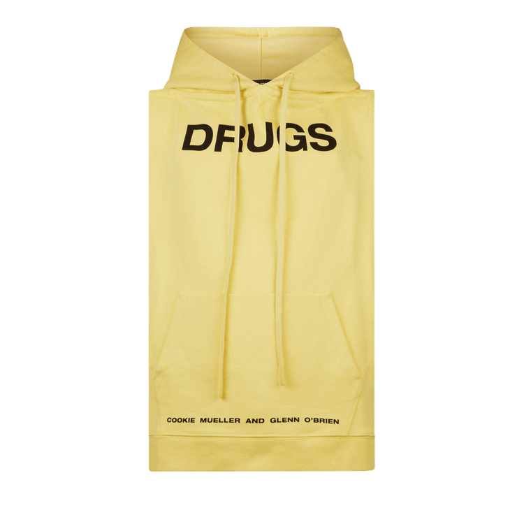 Raf Simons Drugs Backless Cotton Jersey Sweatshirt Vest "Yellow"
