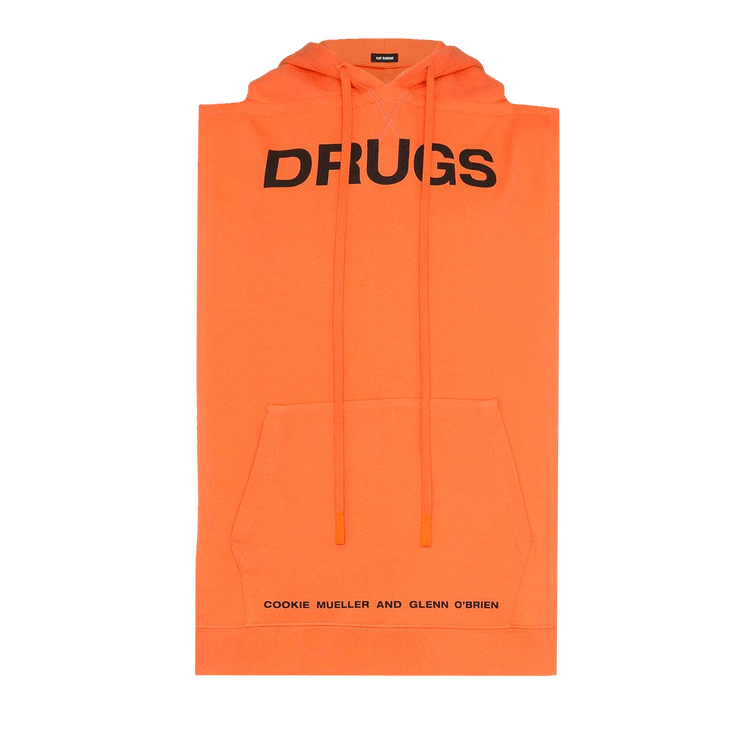 Raf Simons Drugs Backless Cotton Jersey Sweatshirt Vest "Orange"