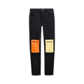 Raf Simons Patchwork Relaxed-Fit Jeans "Black/Orange"