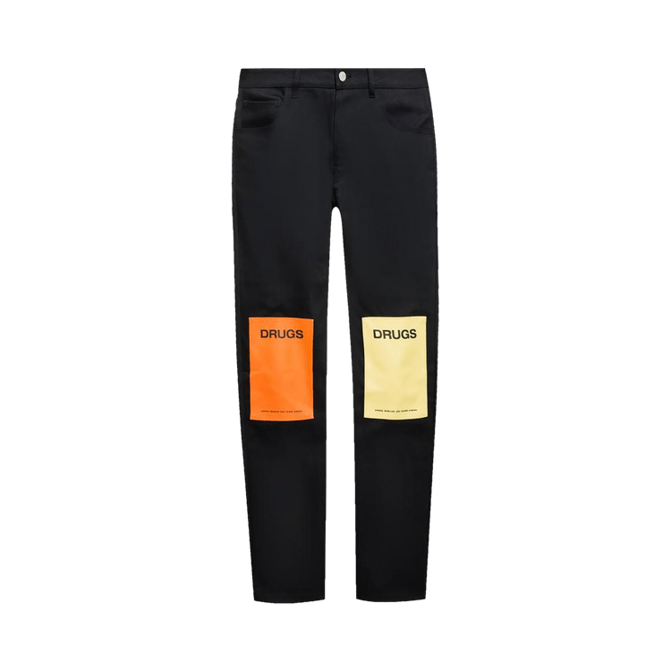 Raf Simons Patchwork Relaxed-Fit Jeans "Black/Orange"