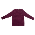 Raf Simons Honey Stitch Sweater With Pleated Collar And 6 Rings "Burgundy"